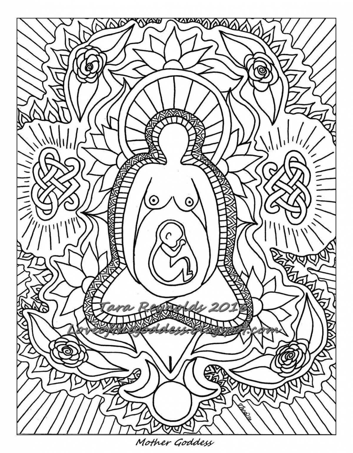 Creative mantra coloring pages for kids