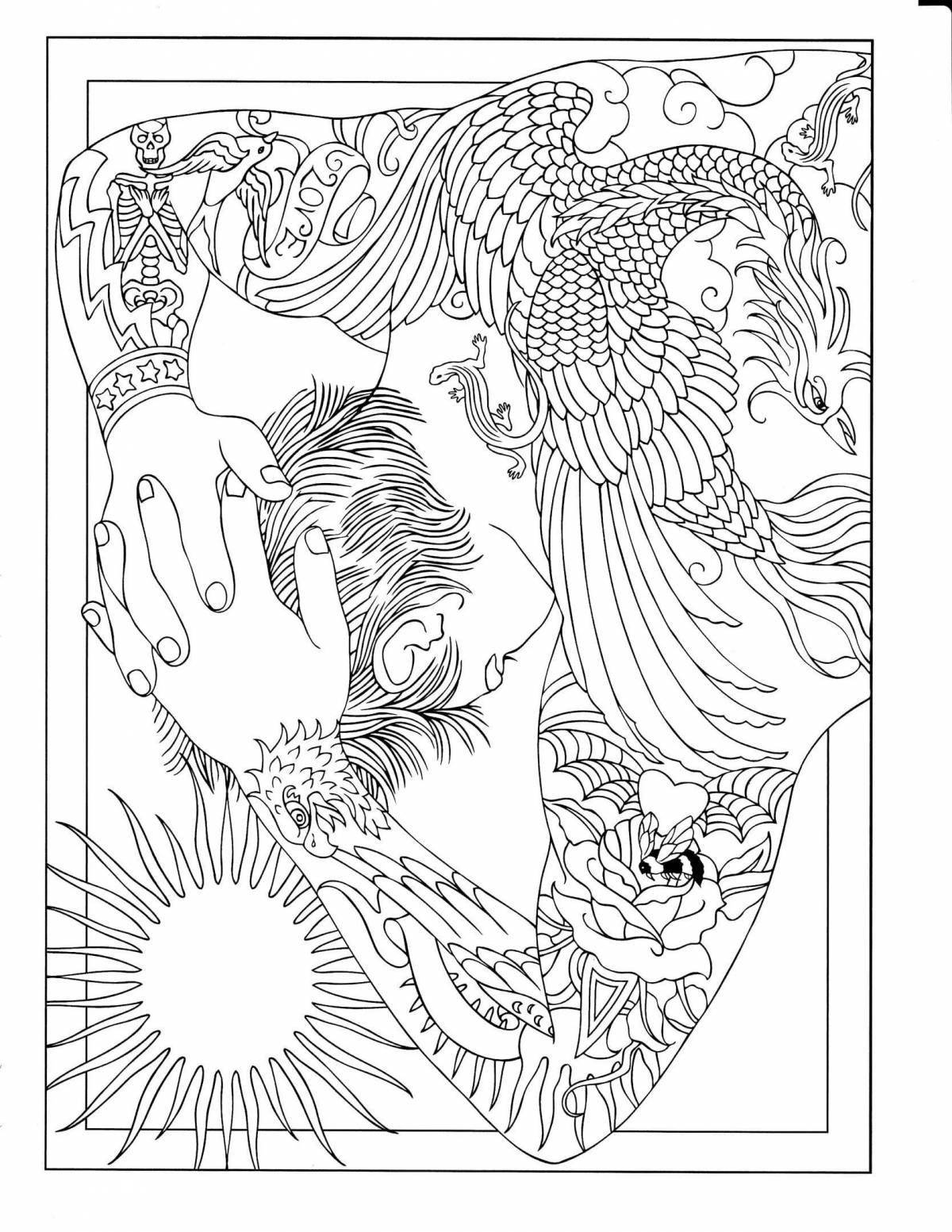 Soothing psychological coloring book for adults