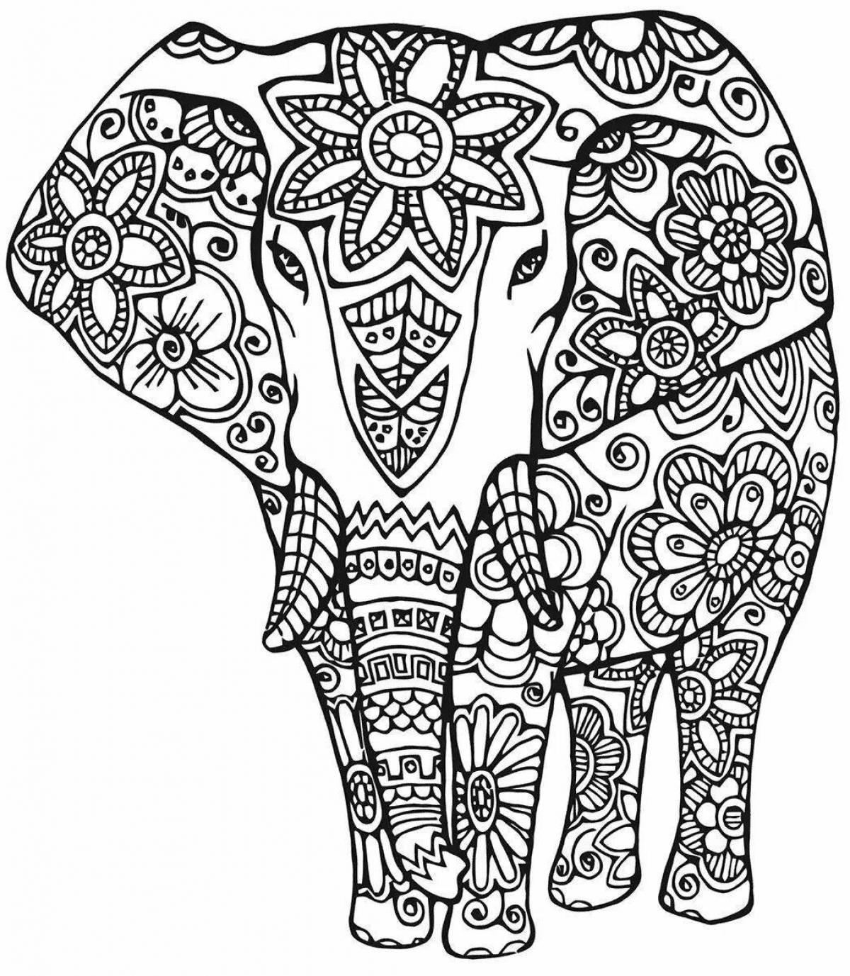 Radiant coloring page psychological for adults