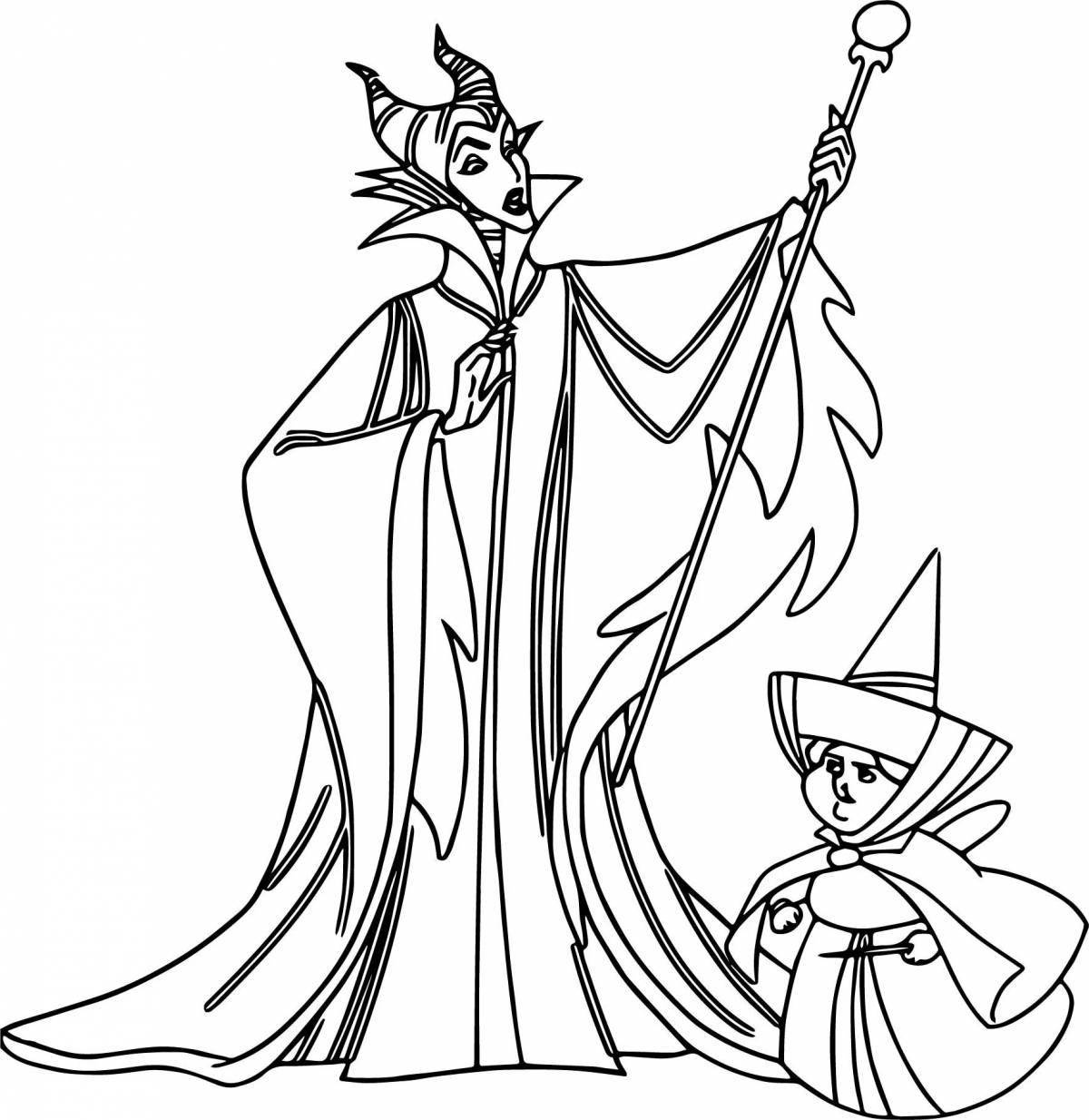 Maleficent coloring book for kids