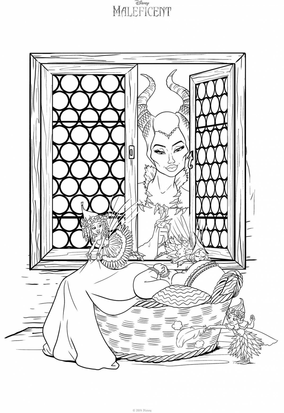 Maleficent mystical coloring book for kids