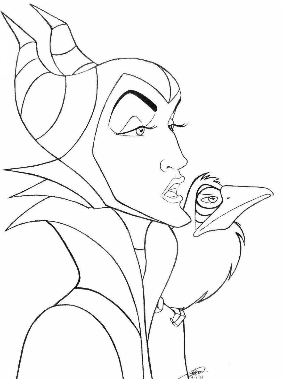 Impressive maleficent coloring book for kids