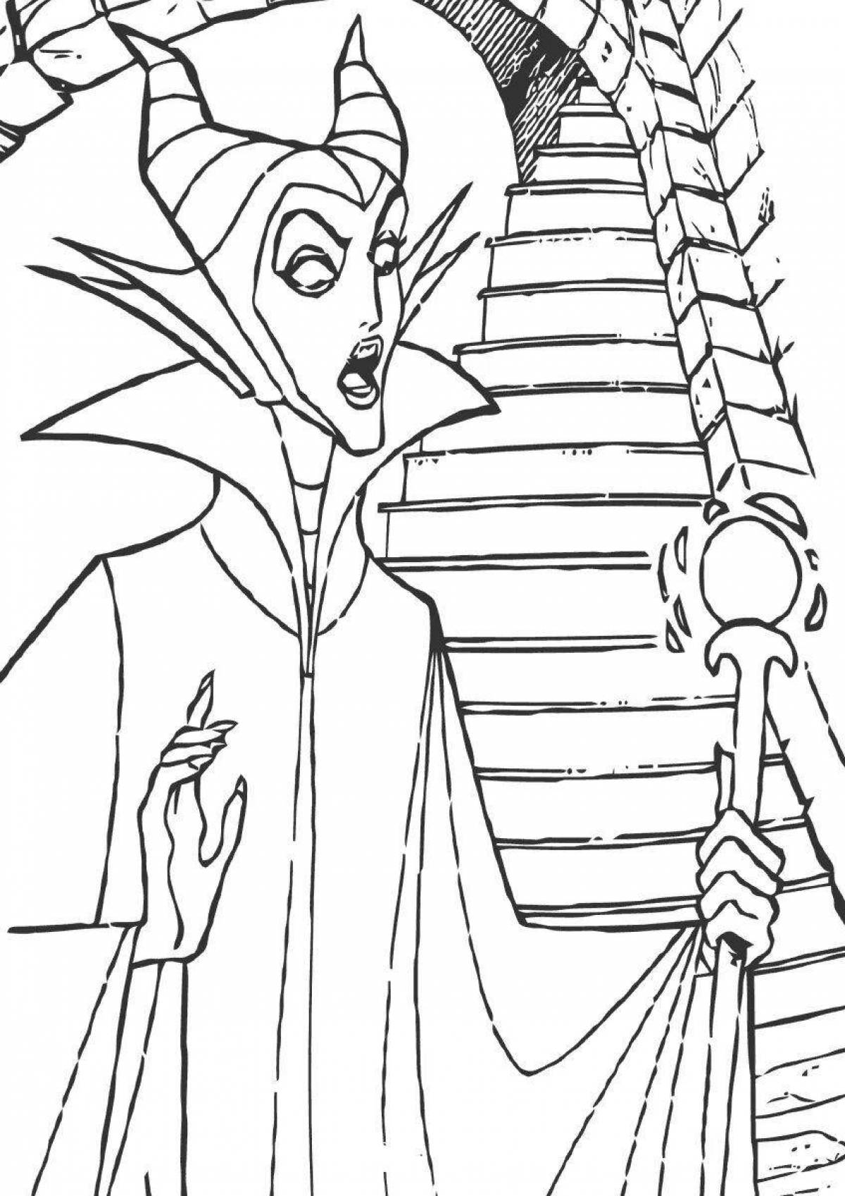 Great maleficent coloring book for kids