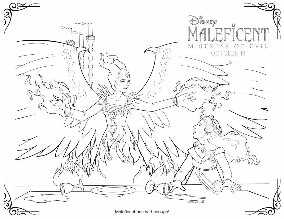 Incredible maleficent coloring book for kids