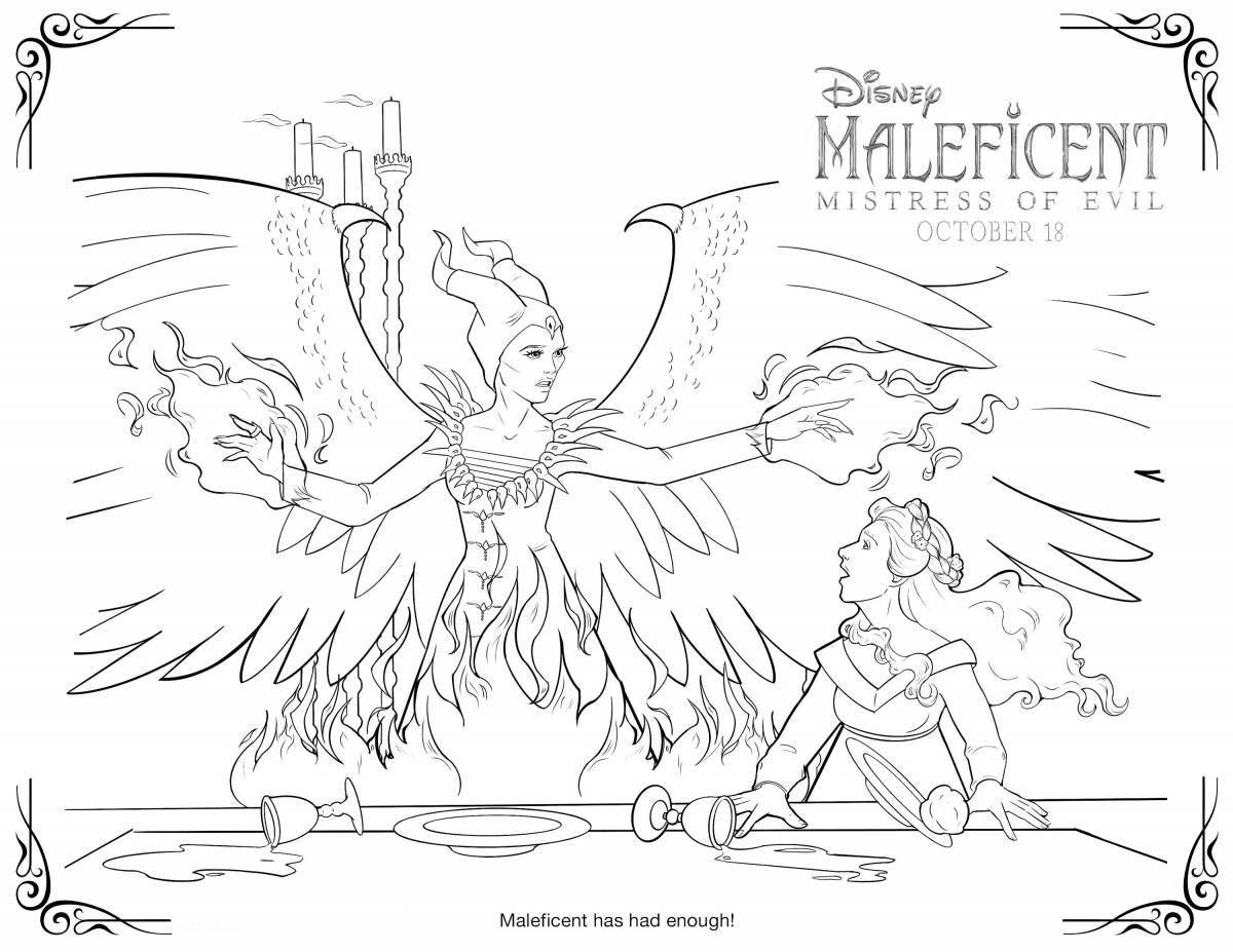 Incredible maleficent coloring book for kids