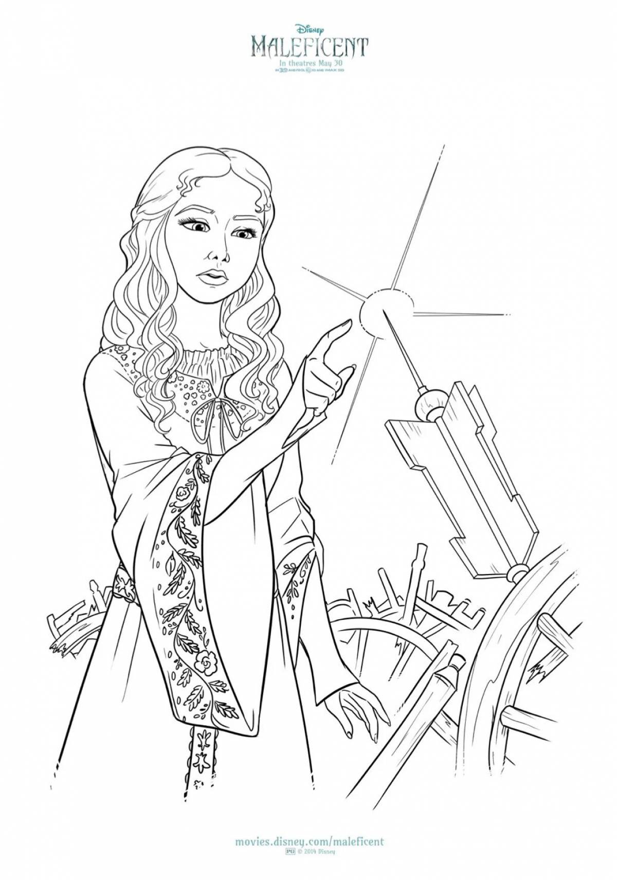 Maleficent dramatic coloring for children