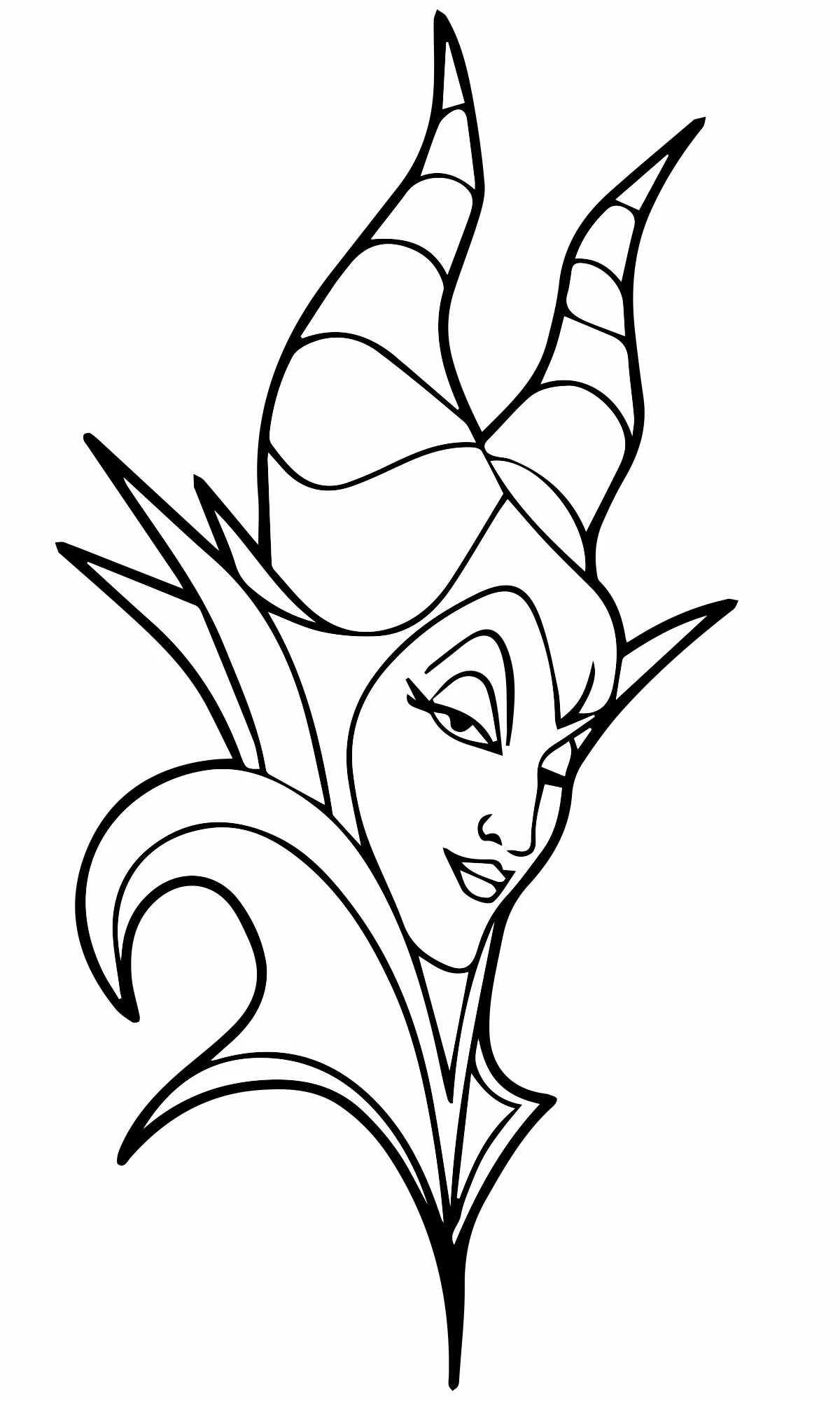 Intriguing maleficent coloring for kids