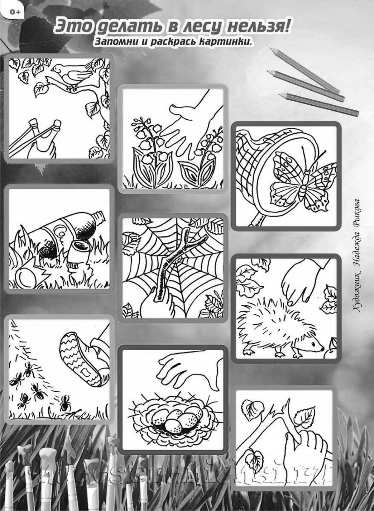 Inspirational environmental signs coloring pages for kids