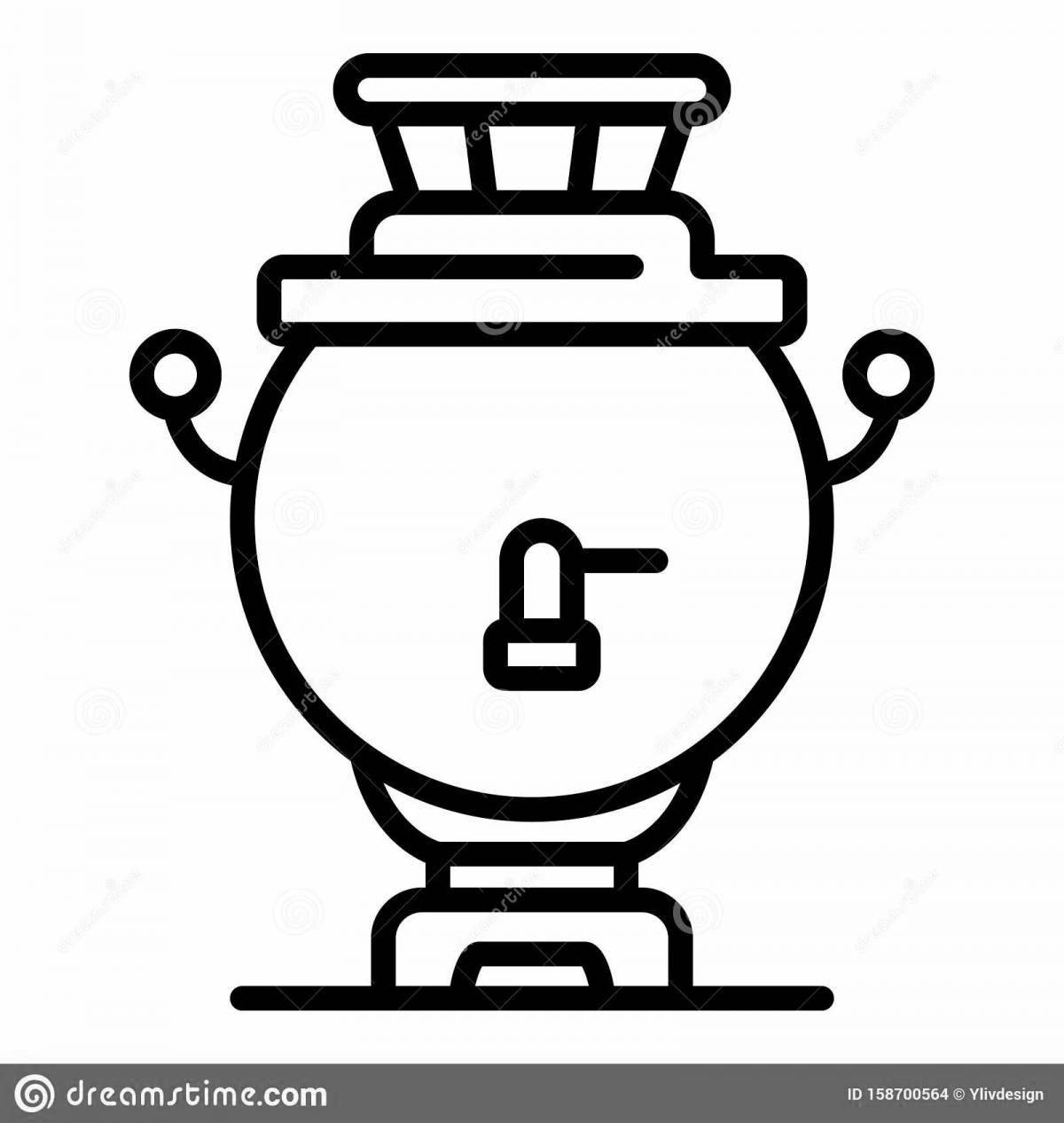 Great drawing of a samovar for children