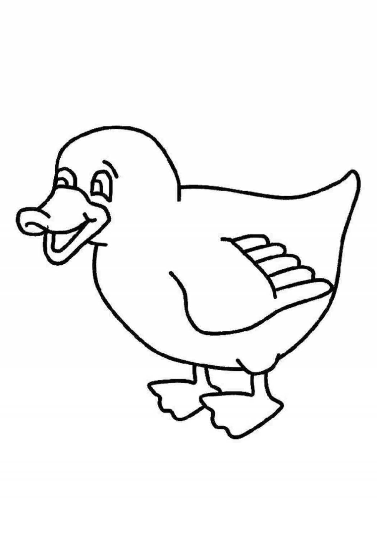 Sweet mandarin duck coloring pages for kids