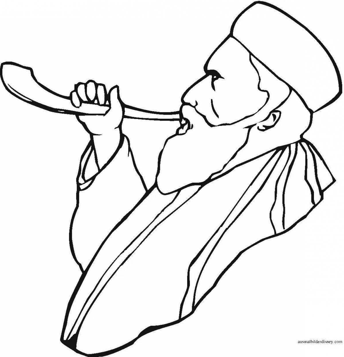 Color-frenzied coloring page old man hottabych