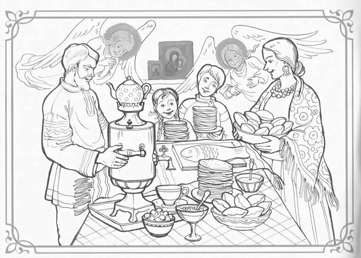 Inviting coloring pages orthodox holidays winter book