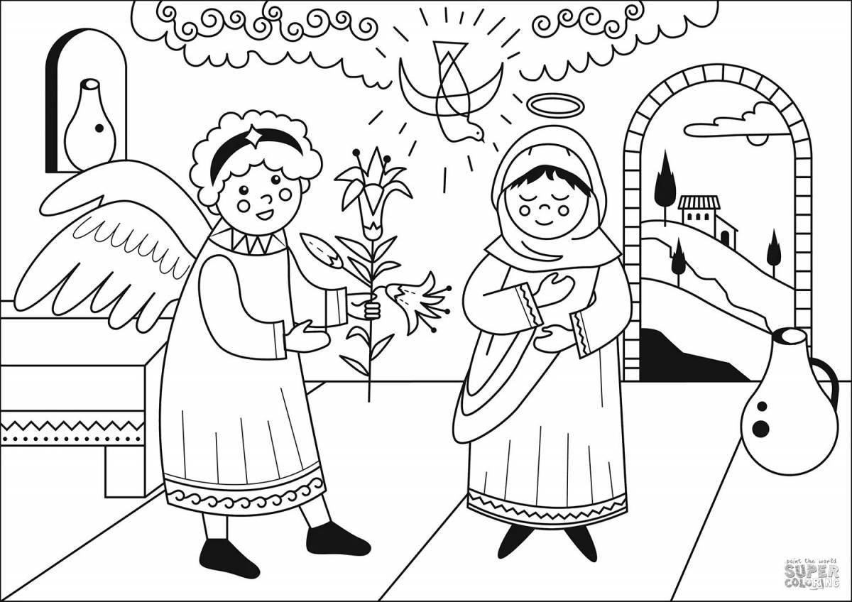 Delightful coloring book orthodox holidays winter book