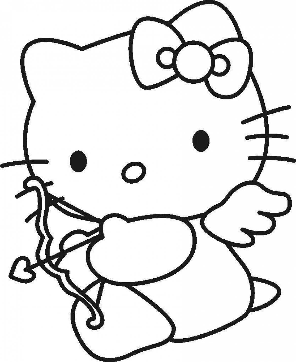 Hello kitty funny characters coloring book