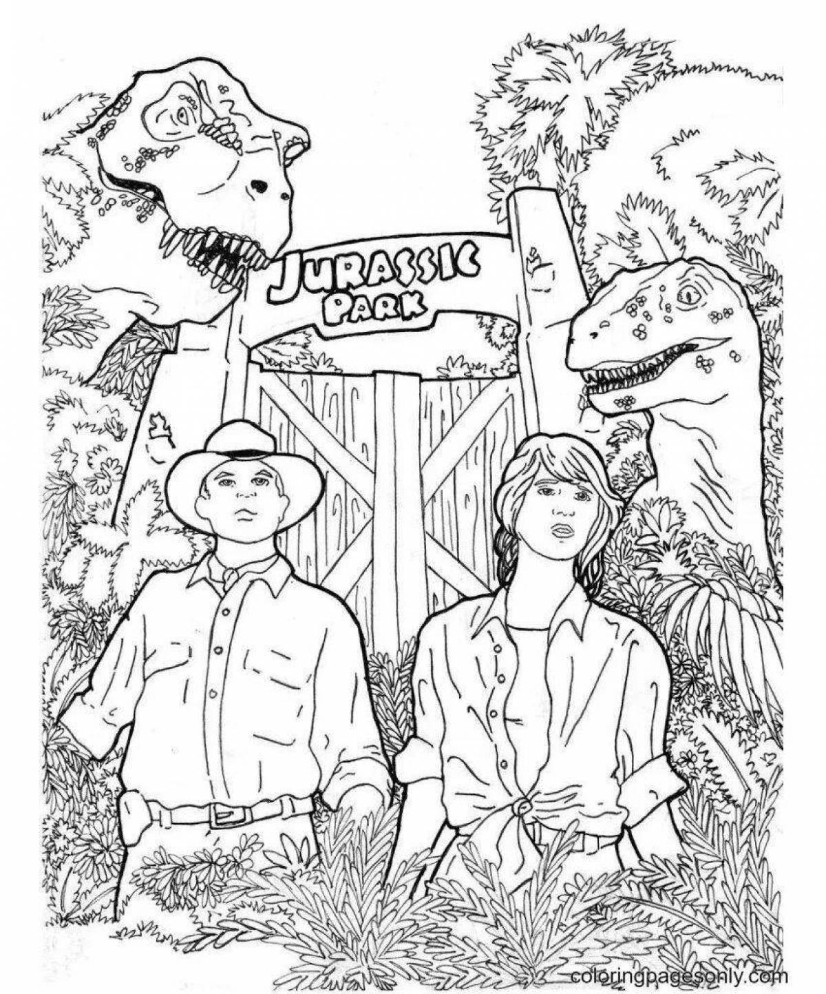 Jurassic park giant dinosaurs coloring pages