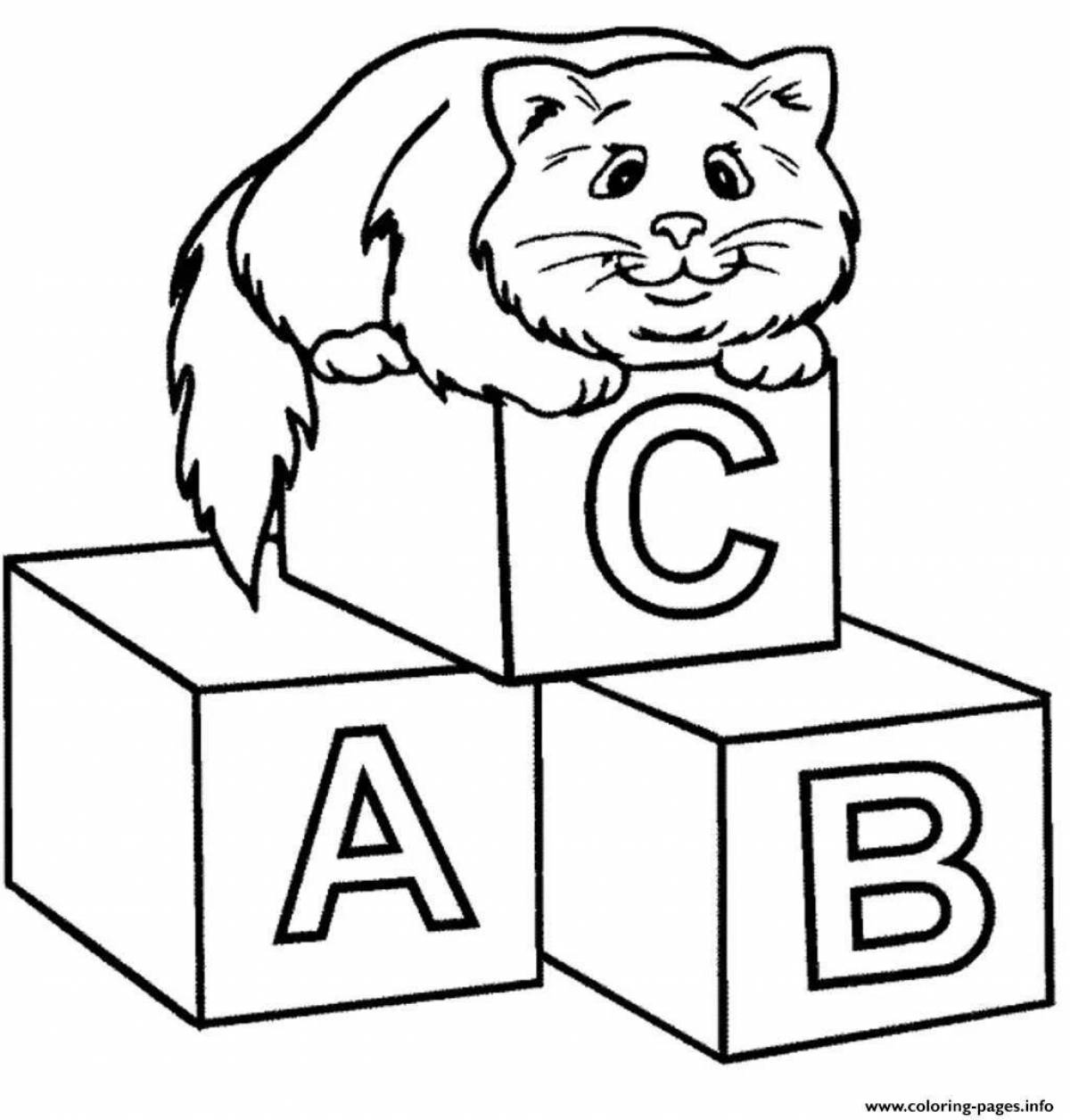 Color-frenzy abc coloring page for kids