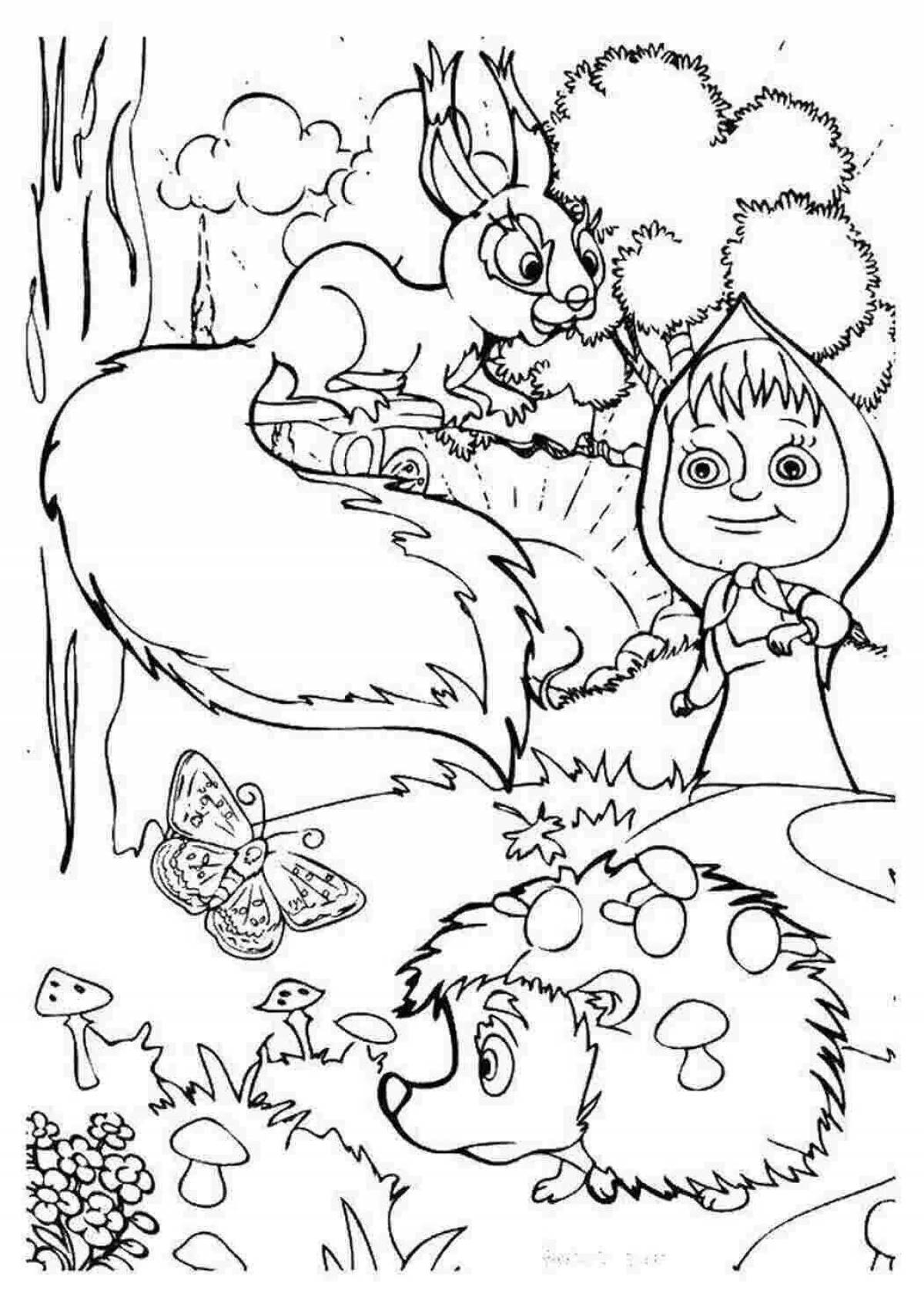 Раскраски для детей 5-6 Маша и медведь