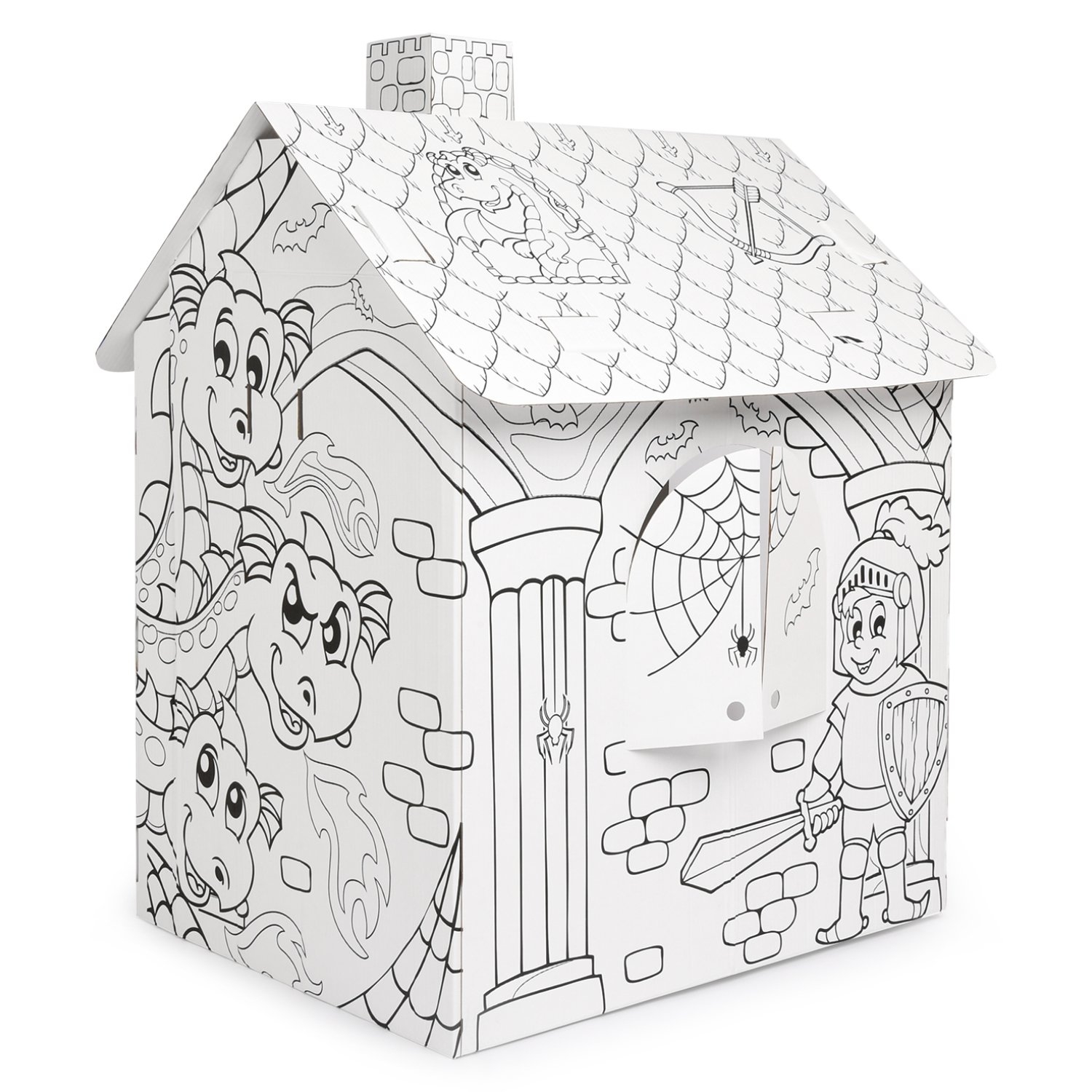 Детский домик из картона #14