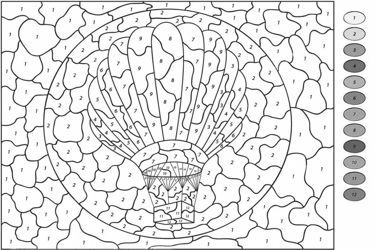 Photo Encouraging anti-stress game by numbers