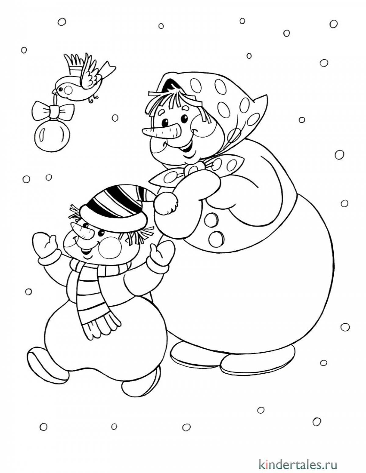 Снежная баба для детей #10