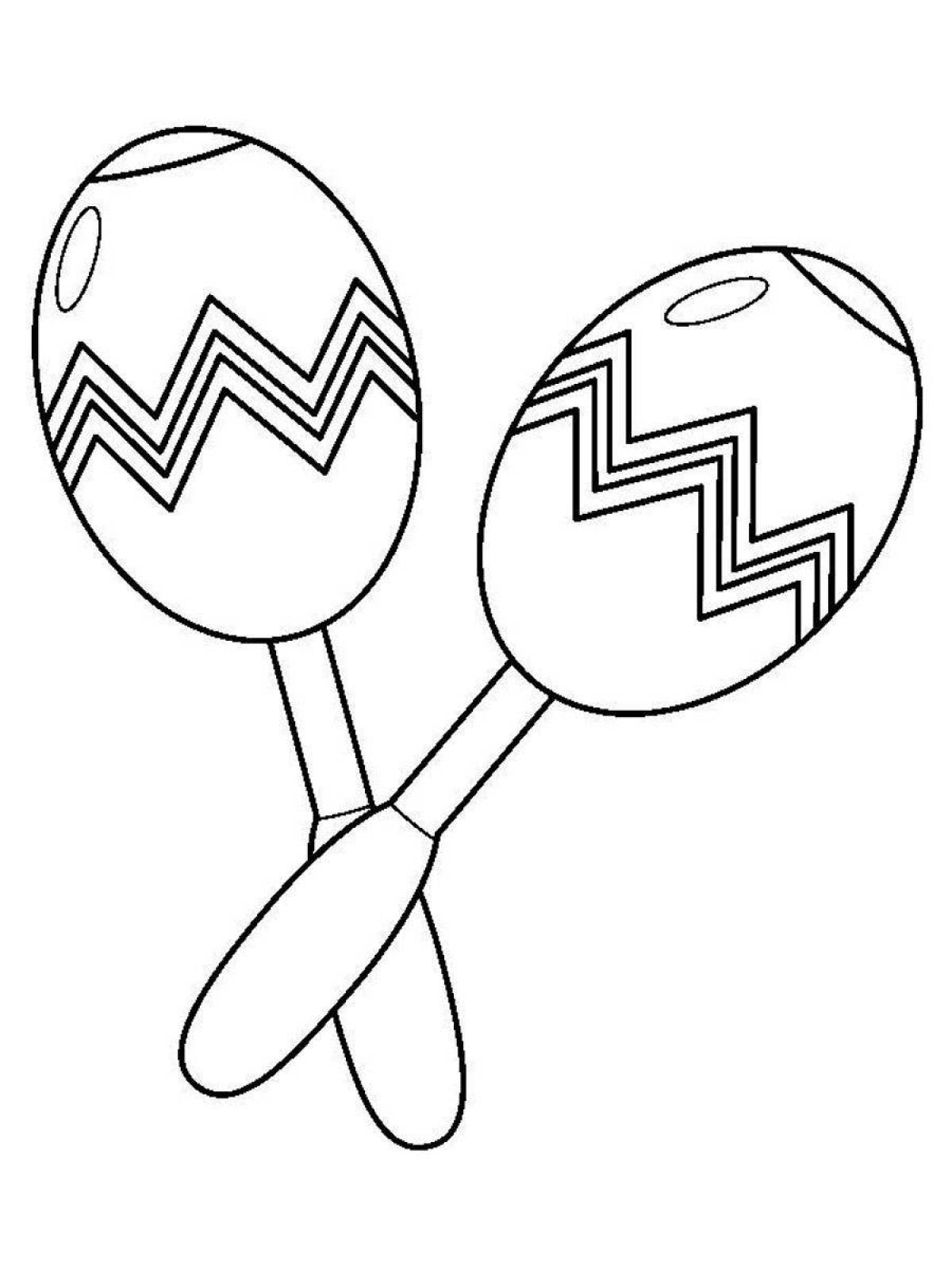 Decorated spoons for Russian folk instruments