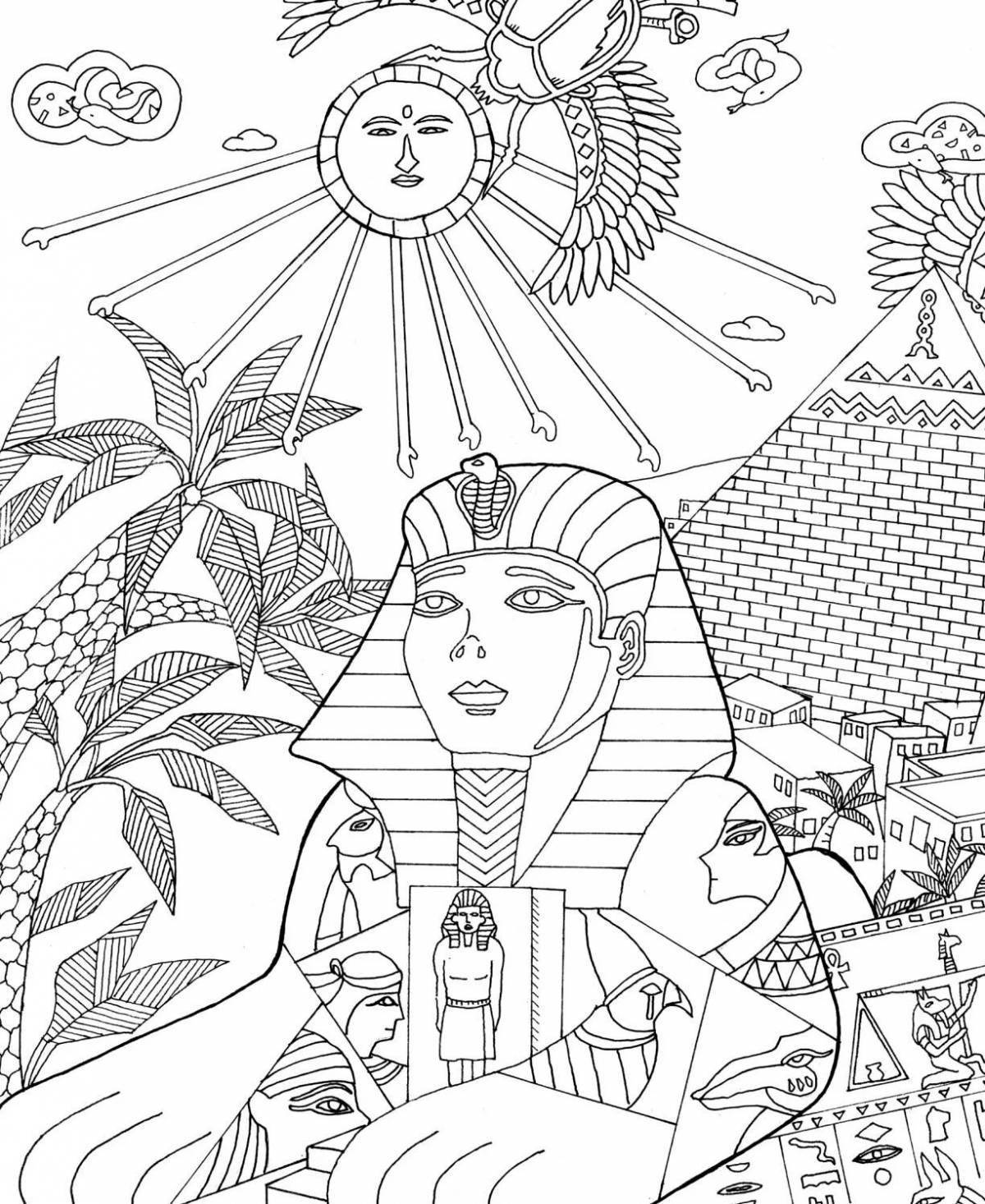 Природа Египта рисунок