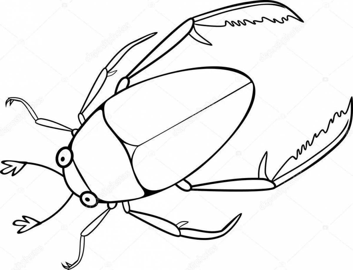 Intriguing coloring page we didn't notice the beetle