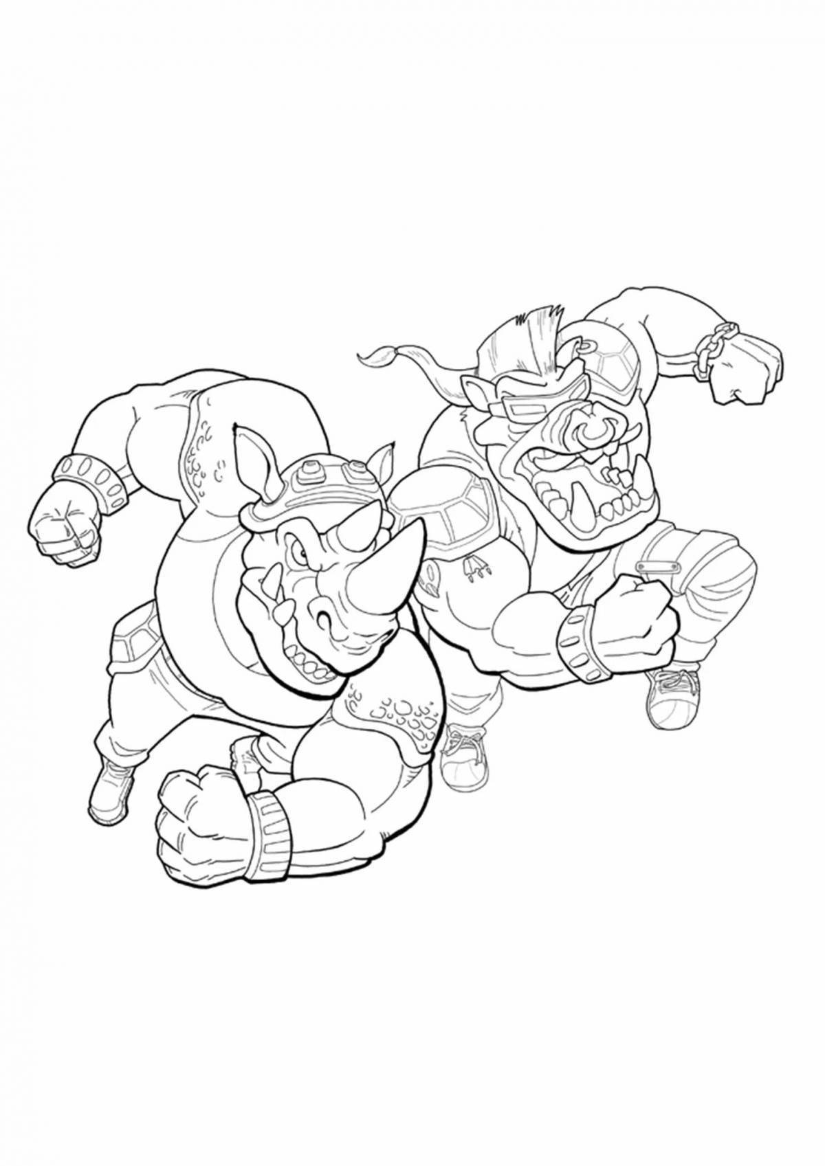 Teenage Mutant Ninja Turtles sharptooth coloring page