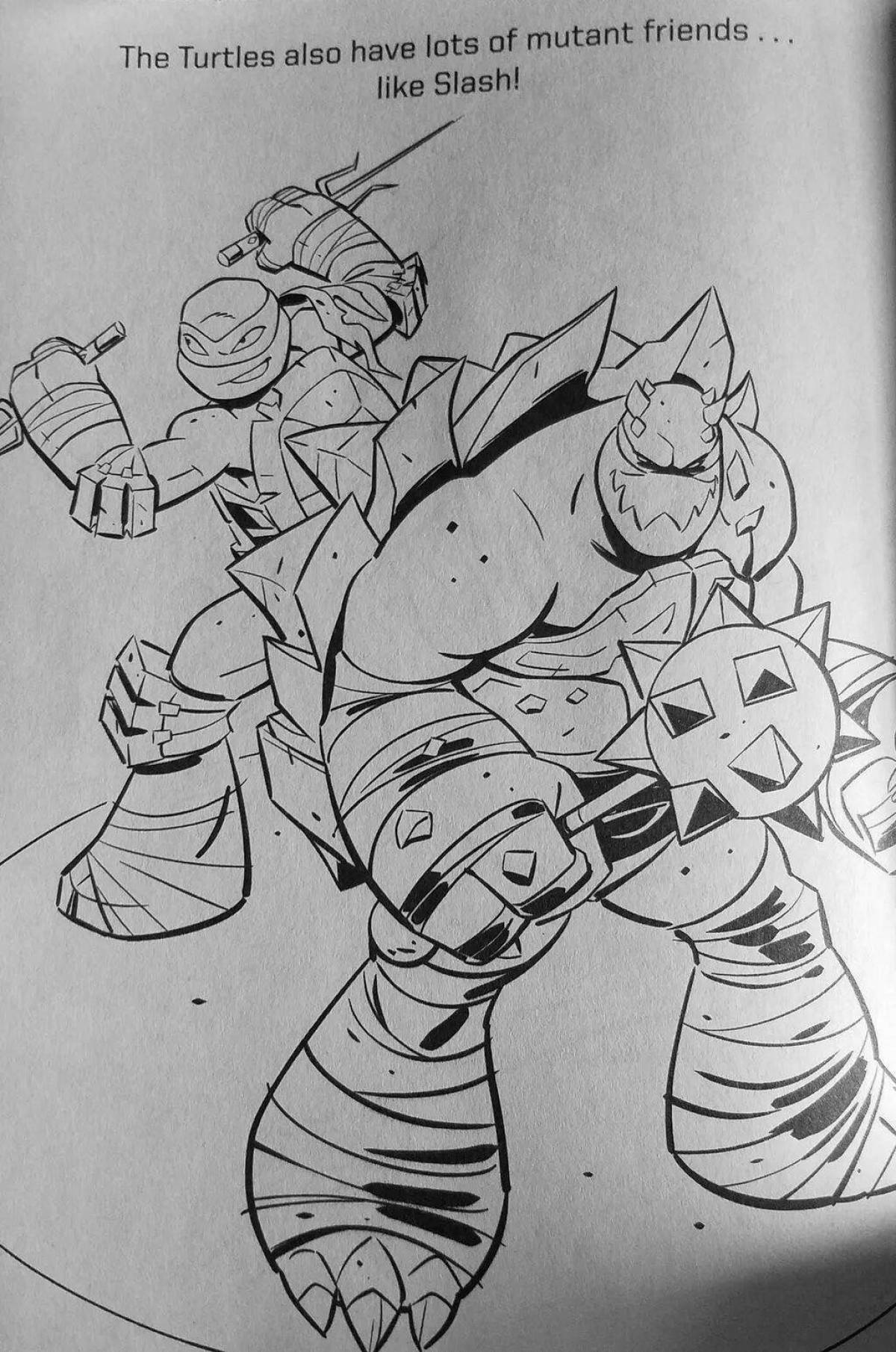 Teenage Mutant Ninja Turtles sharptooth coloring page