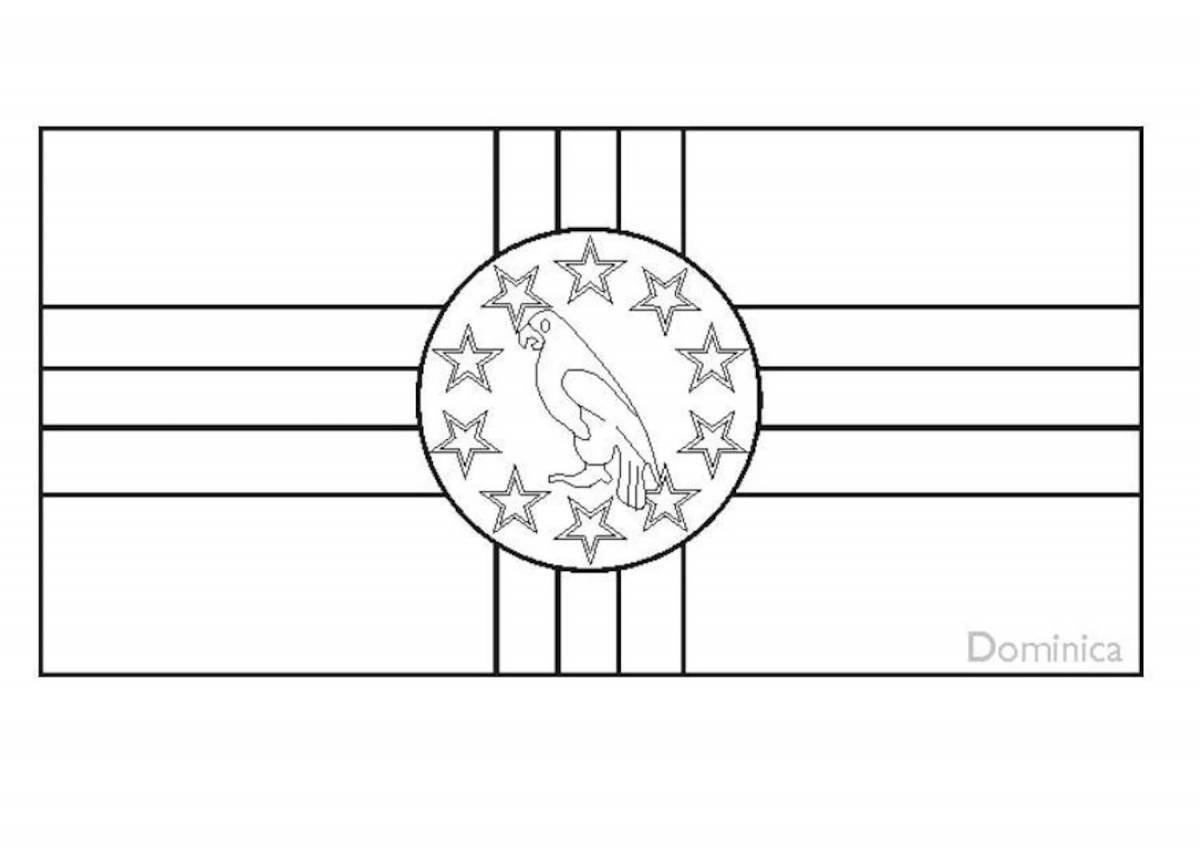 Glorious belarusian flag coloring book for kids