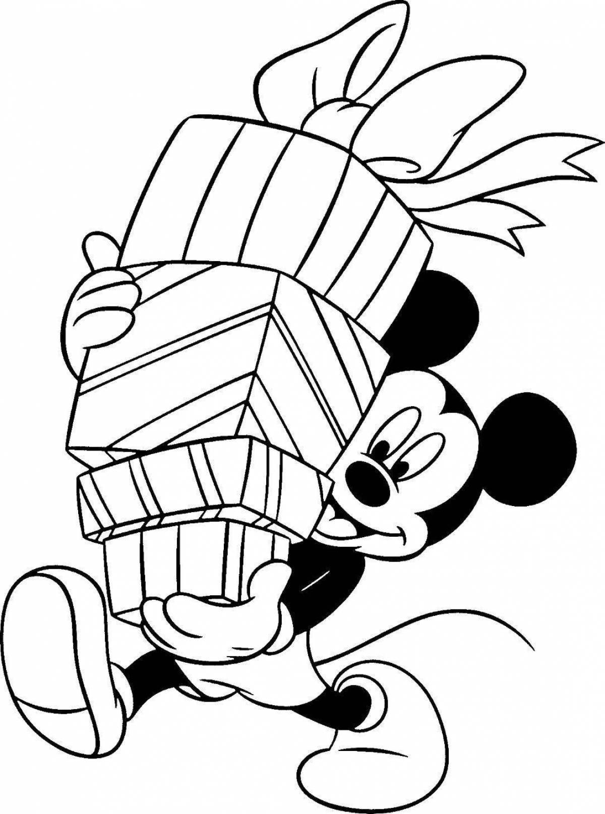 Mickey Mouse bright Christmas coloring book