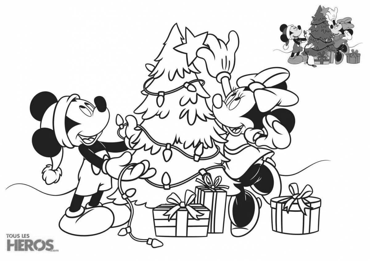 Shining Mickey Mouse Christmas coloring book