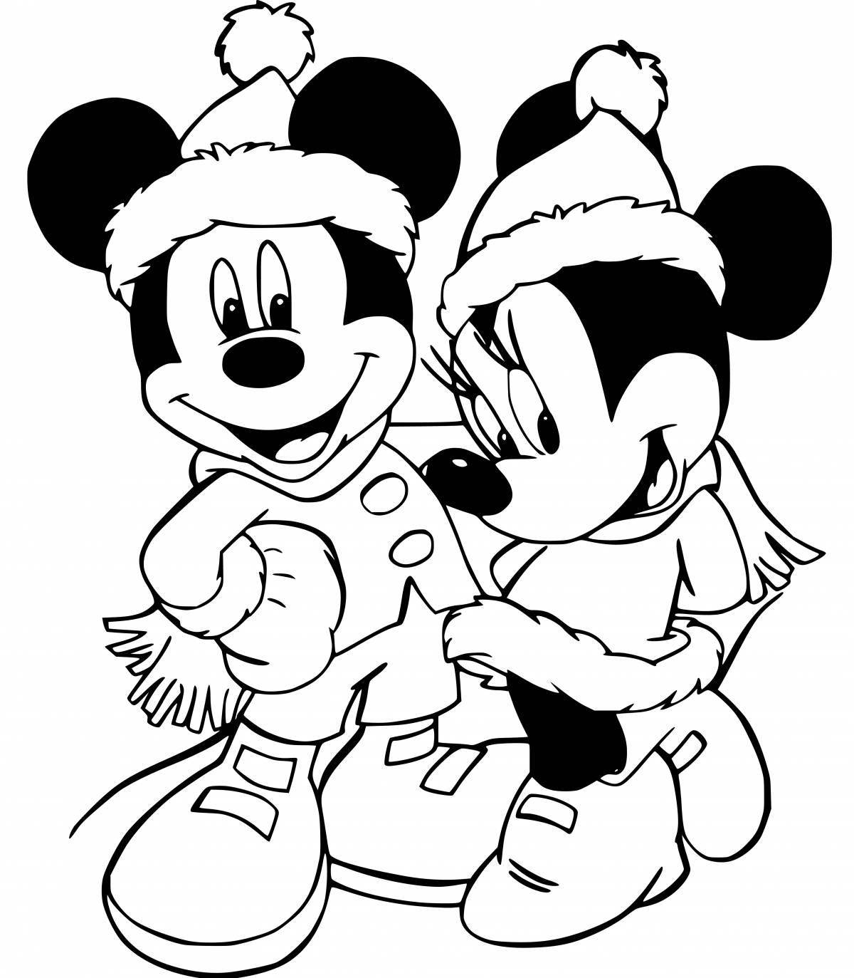 Mickey Mouse live Christmas coloring book