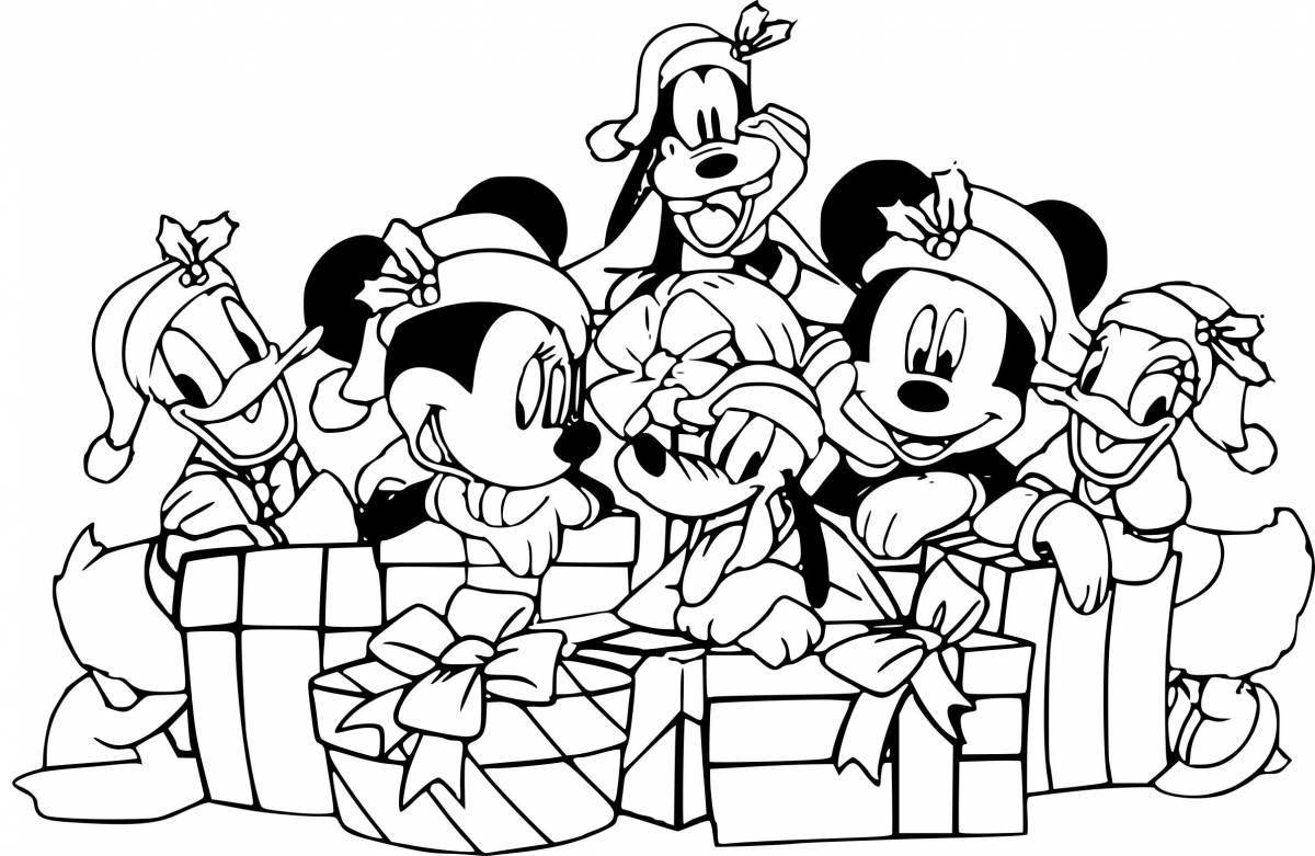 Exciting mickey mouse christmas coloring book