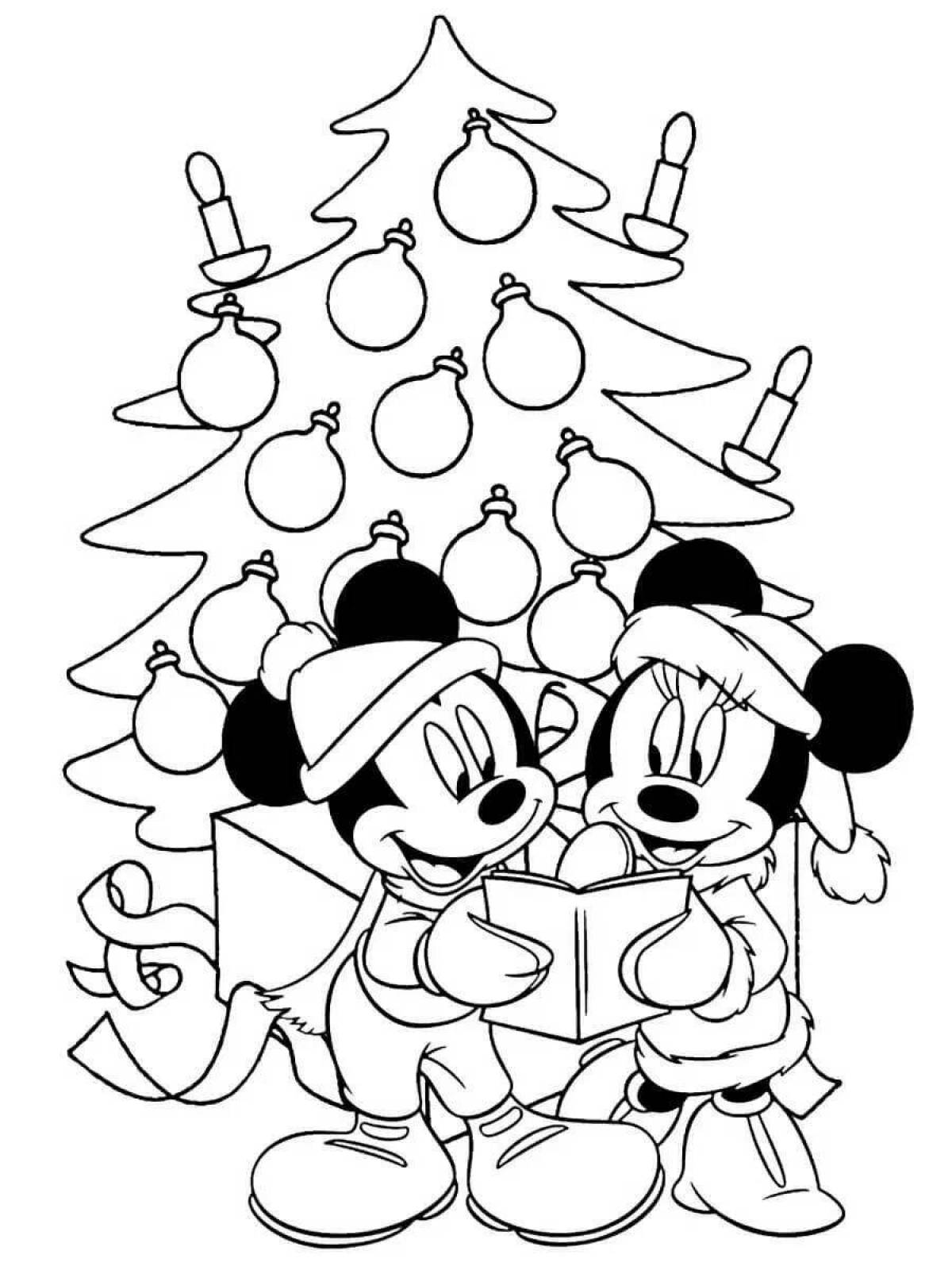 Exciting mickey mouse christmas coloring book