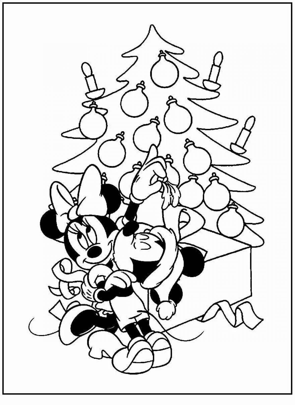 Exquisite mickey mouse christmas coloring book