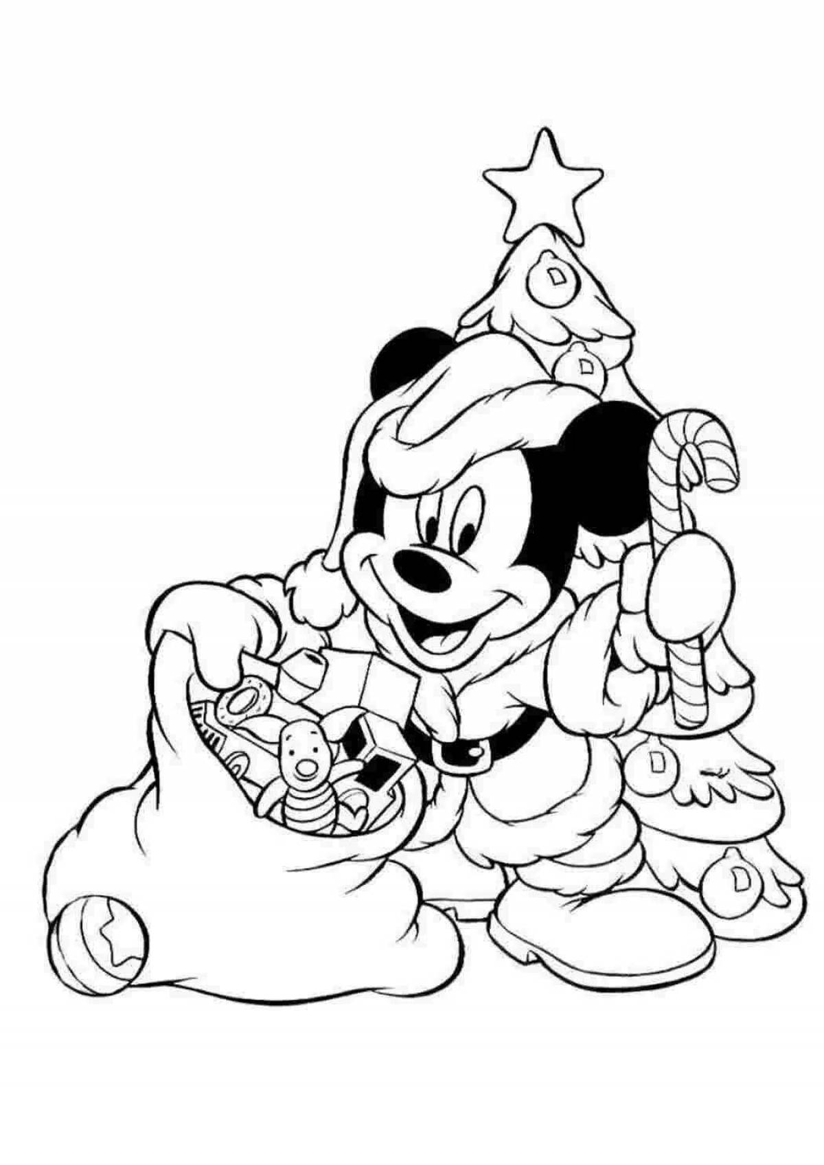 Mickey Mouse Glitter Christmas Coloring Book