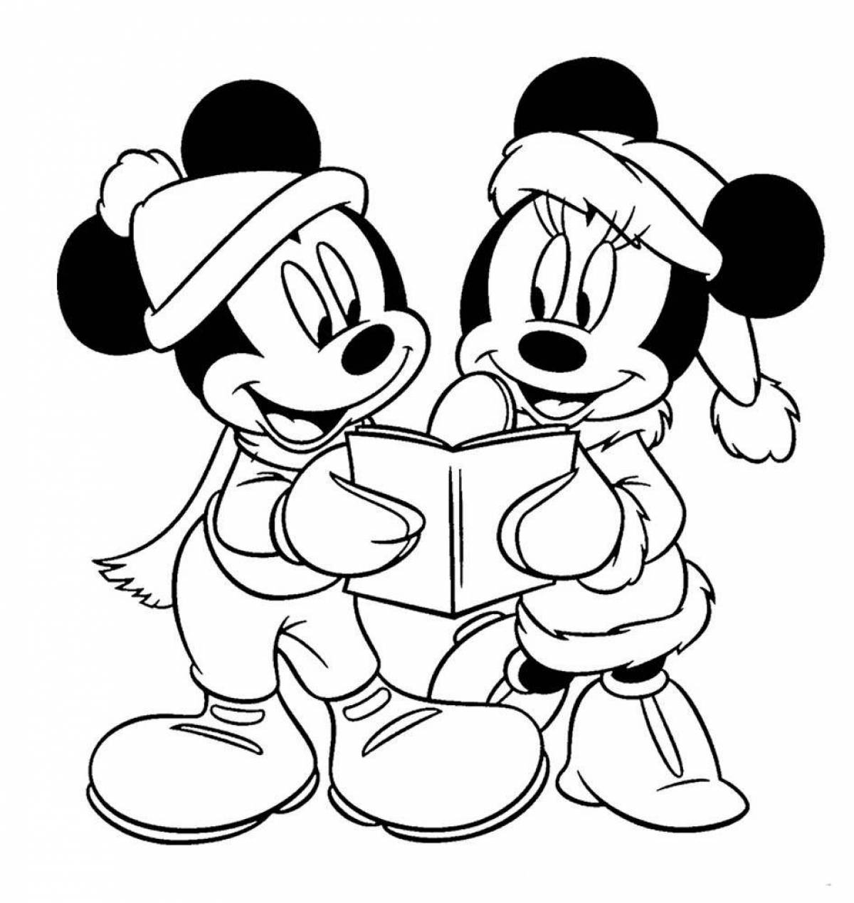 Coloring book regal mickey mouse new year