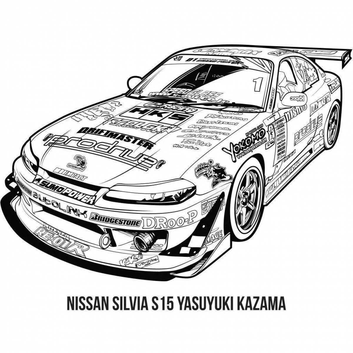 Nissan skyline deluxe coloring from afterburner