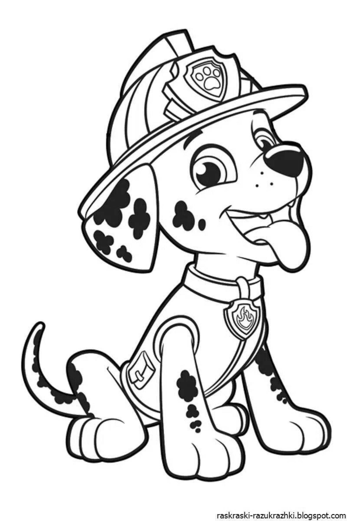 Adorable Paw Patrol Coloring Page for Toddlers