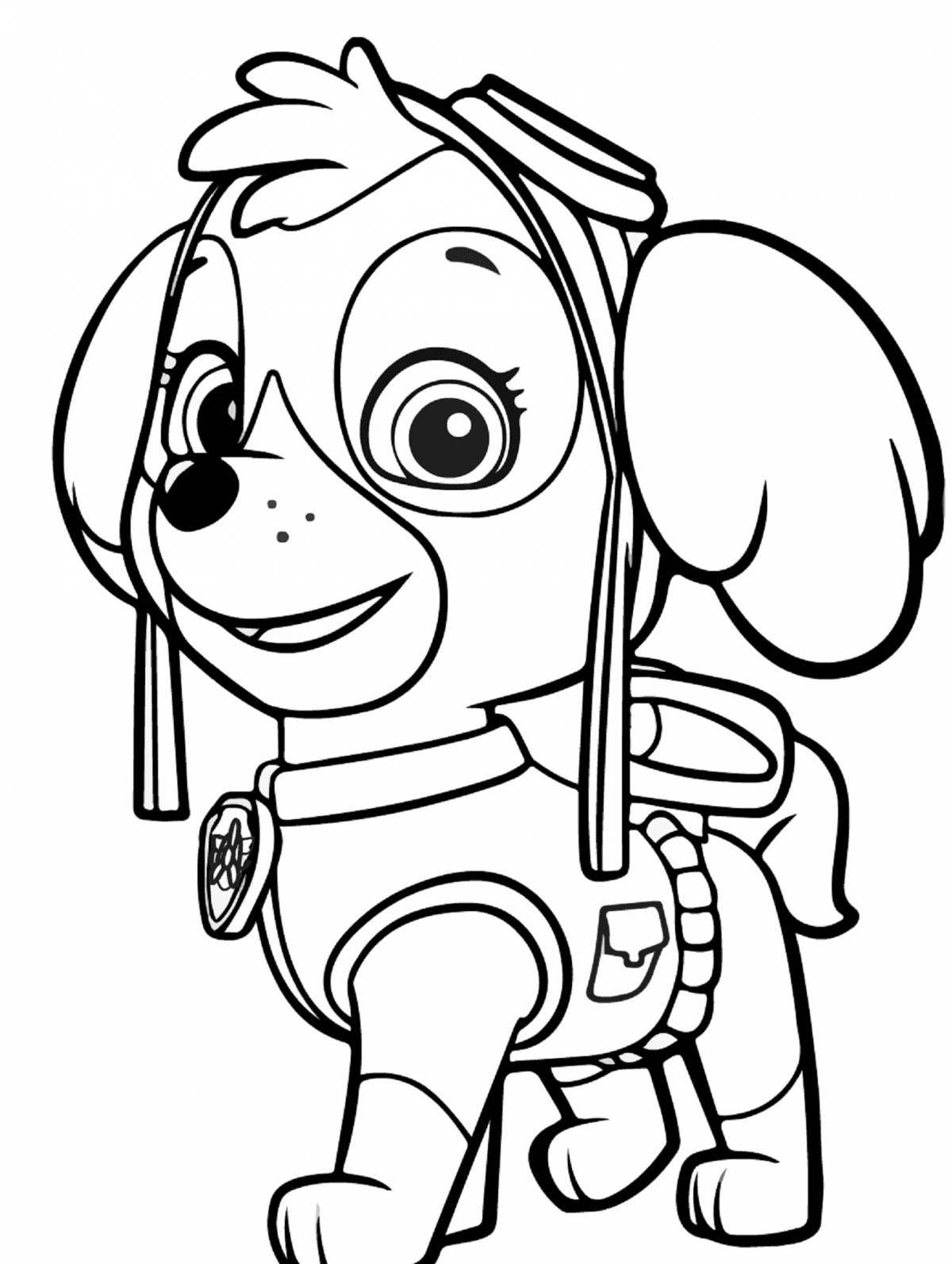 Amazing Paw Patrol Coloring Page for Toddlers