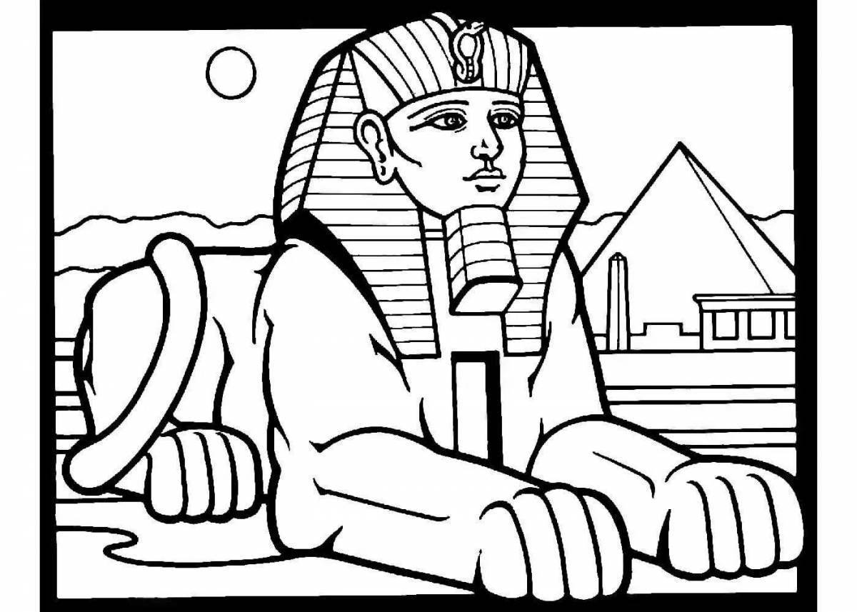 Очаровательная раскраска древний египет для детей