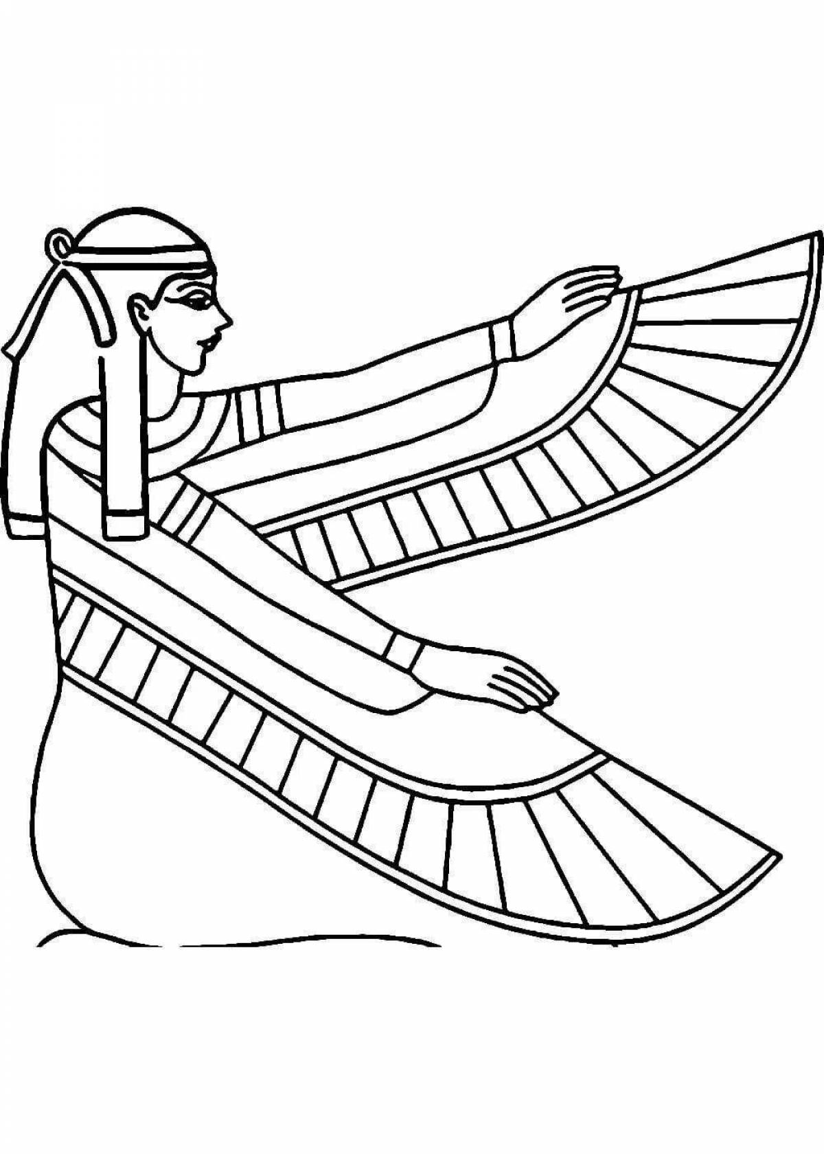Заманчивая раскраска древний египет для детей