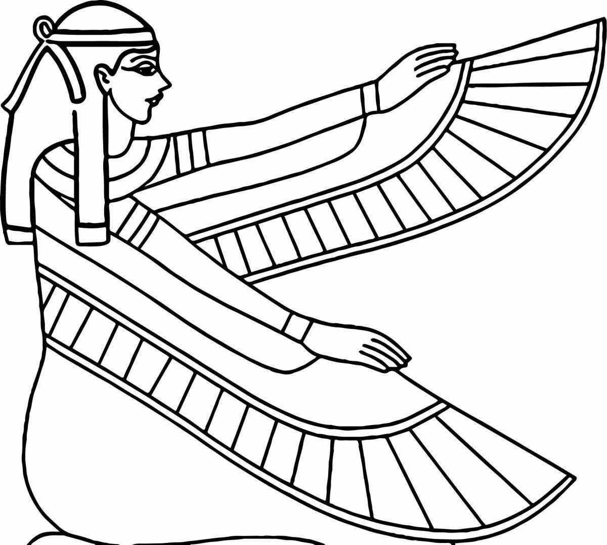 Вдохновляющая раскраска древний египет для детей