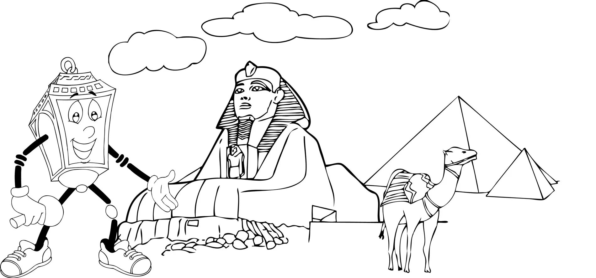 Пирамиды Египта раскраска для детей