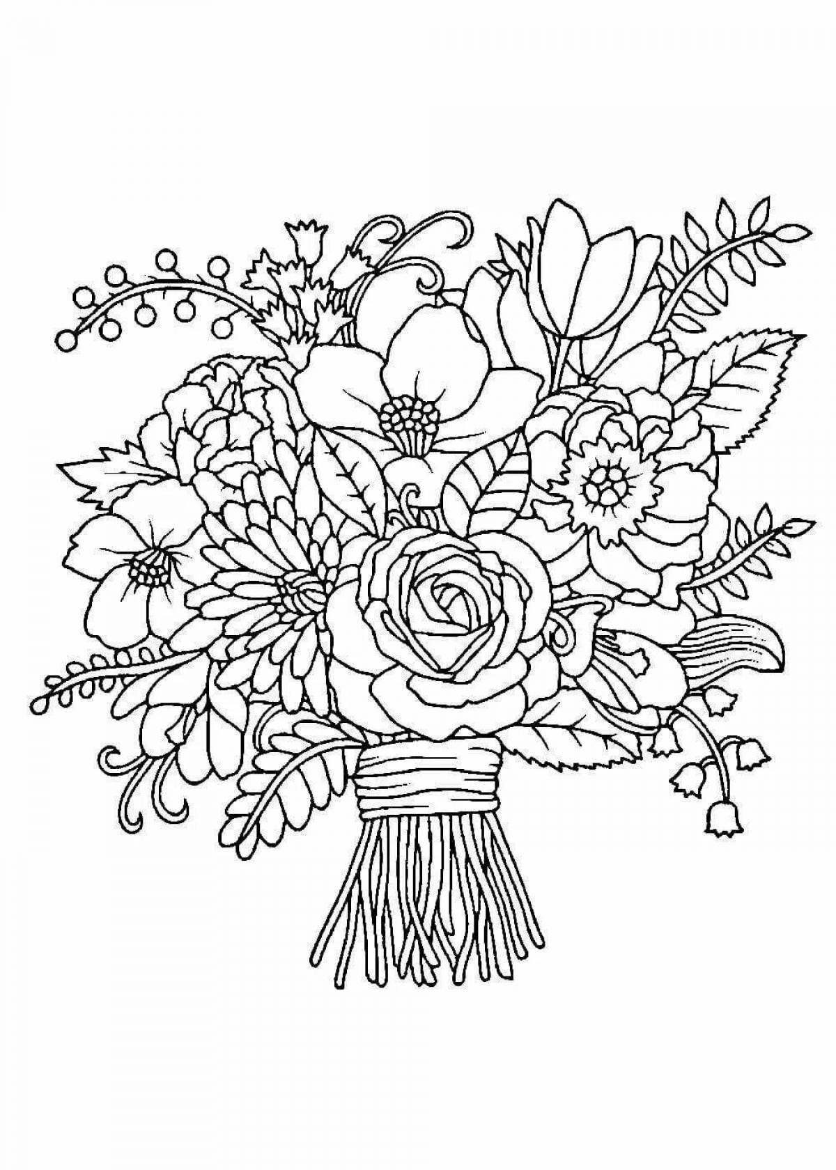 Perfect coloring page flowers for girls complex