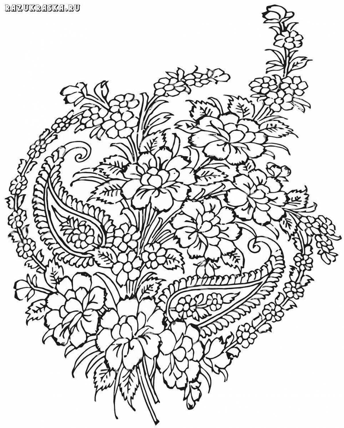 Radiant coloring page flowers for girls complex