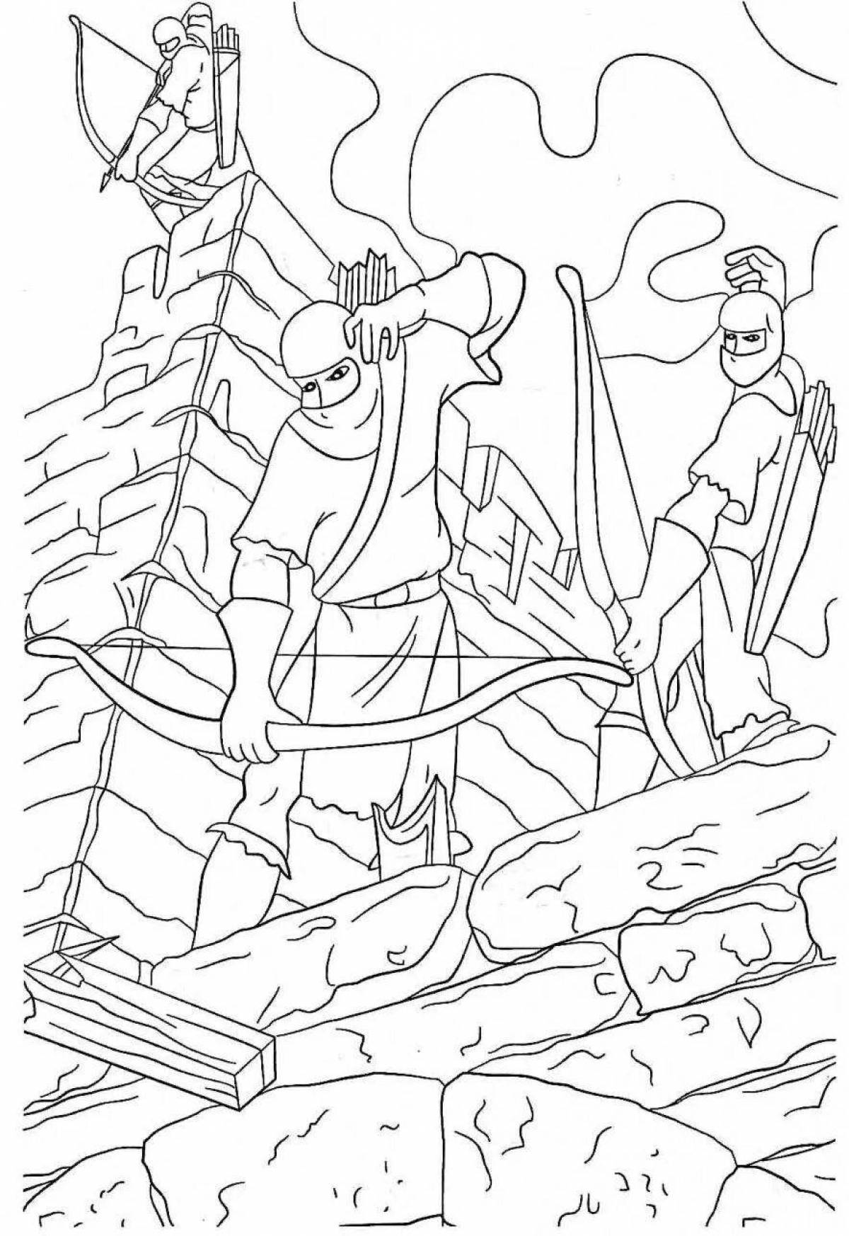 Colouring awesome prince vladimir red sun