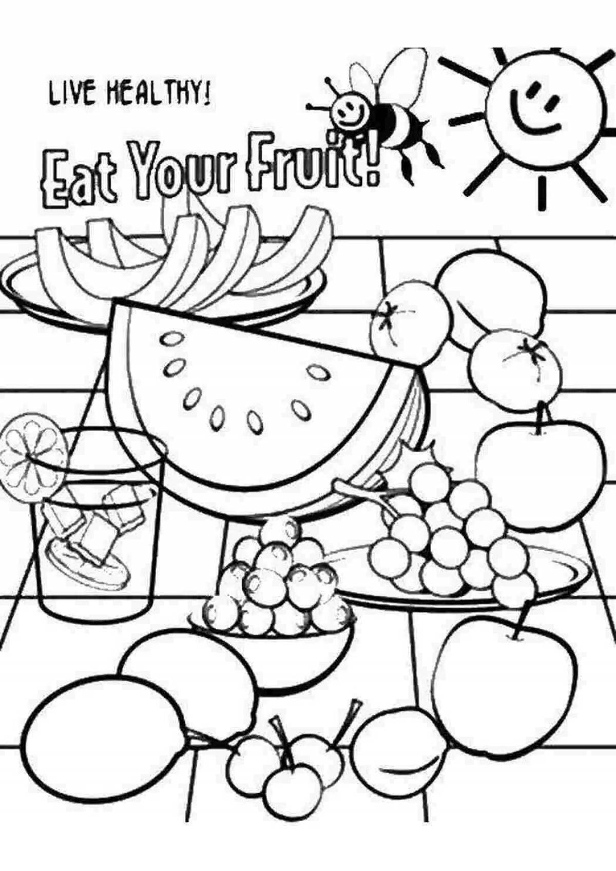 Coloring book fun proper nutrition Grade 2