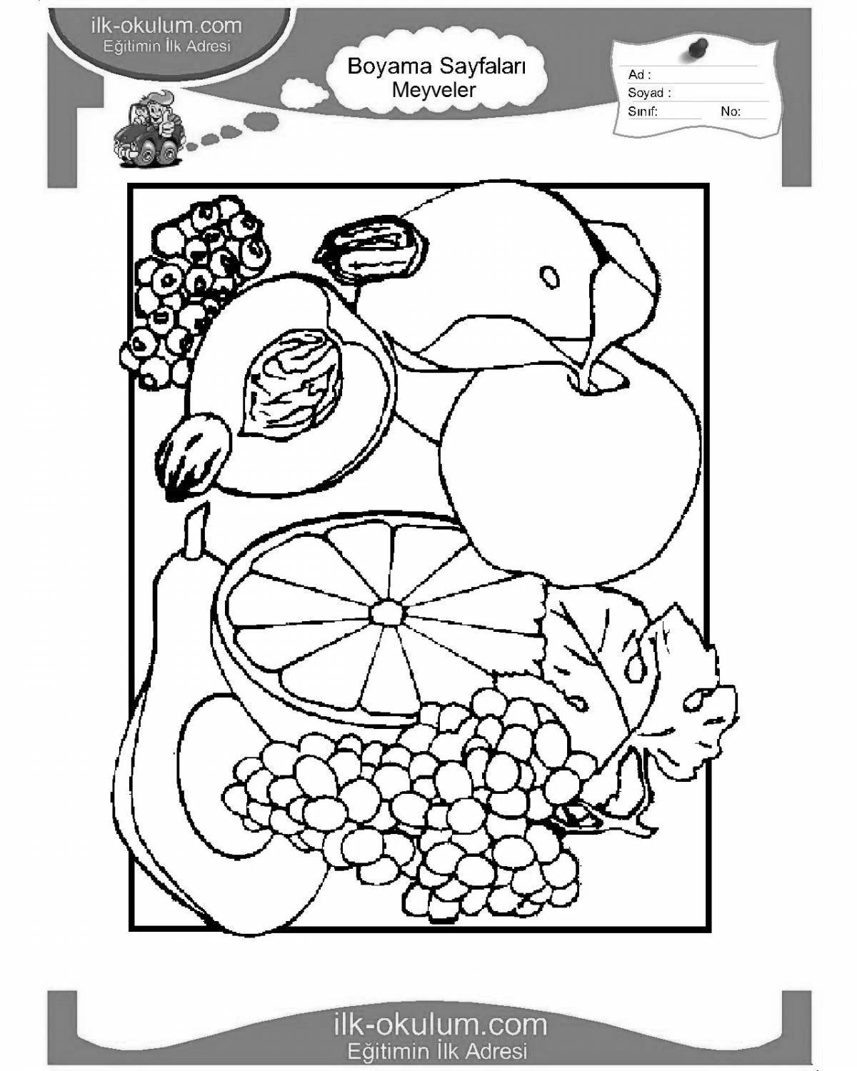 Awesome 2nd grade nutrition coloring page